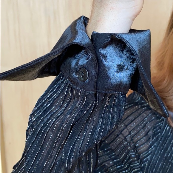 Vintage Translucent Zip Blouse with Sparkle - Picture 4 of 13